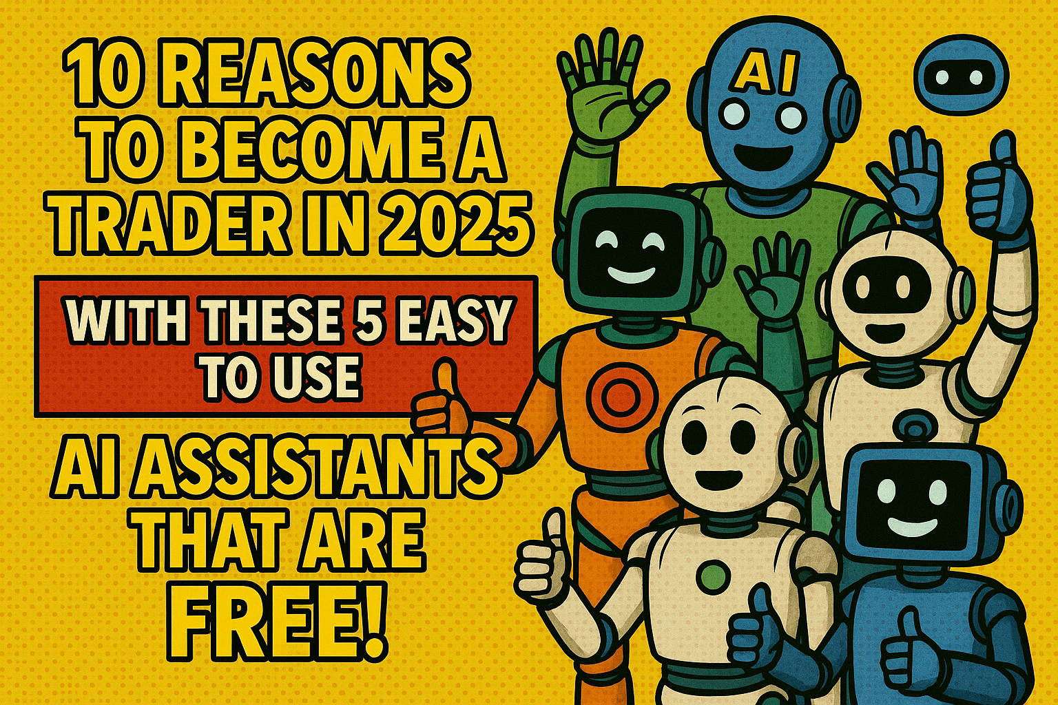 10 Reasons to Become a Trader in 2025 With These 5 Easy To Use AI Assistants That Are FREE!