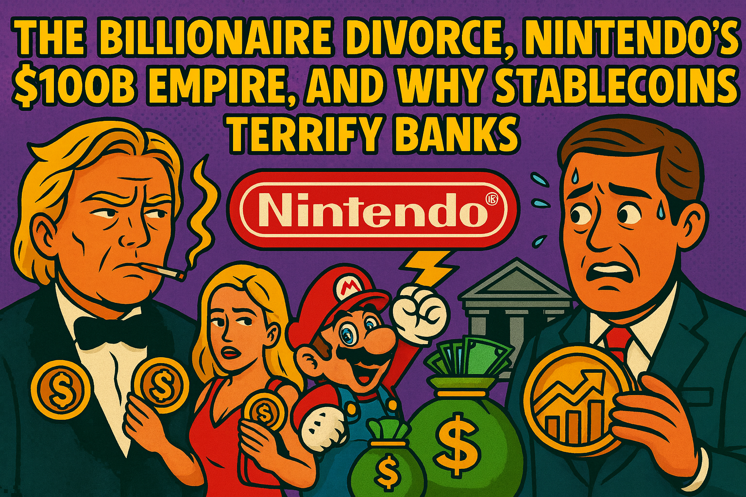 The Billionaire Divorce, Nintendo’s $100B Empire, and Why Stablecoins Terrify Banks